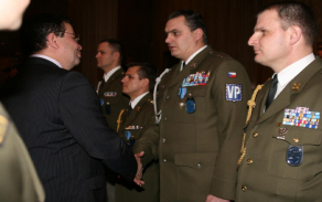 Nástup k 20. výročí založení Vojenské policie 21.1.2011