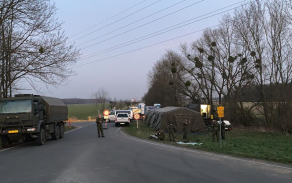 2020 Vojenští policisté střeží rizikovou oblast na Moravě